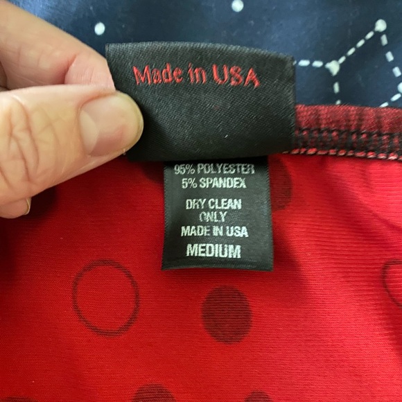 Pin up style dress red with Polka dots - Picture 5 of 6